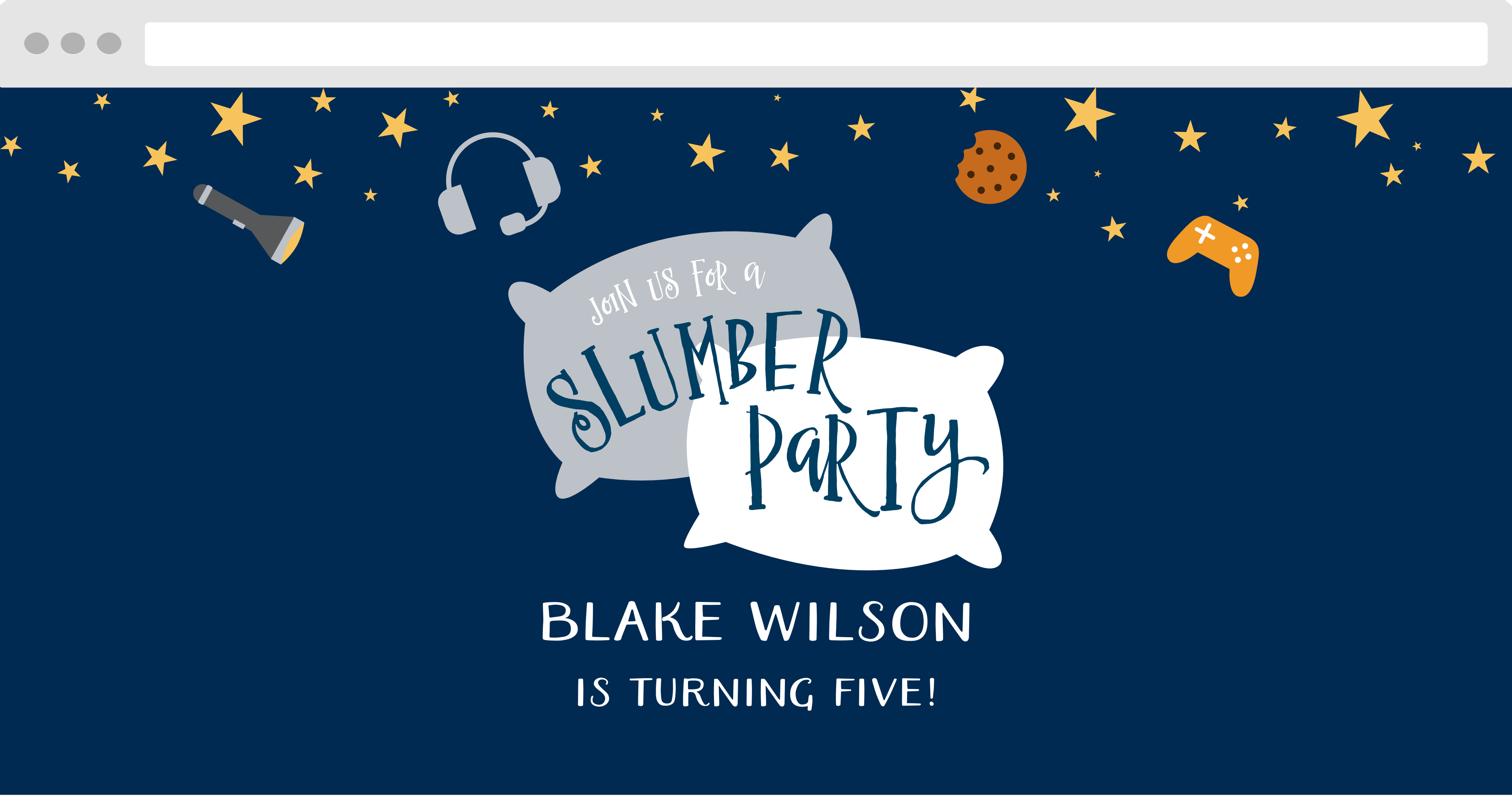 Slumber Fun Children's Birthday Website