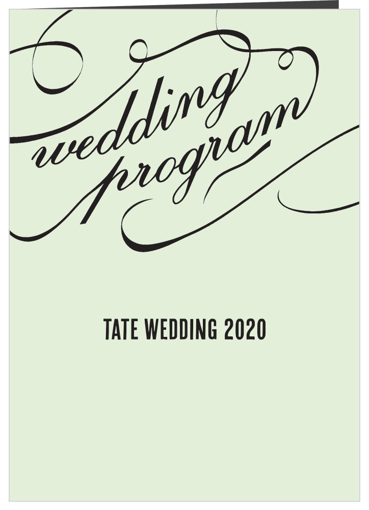 Flourish Names Wedding Programs