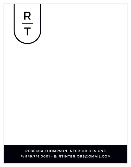 Our Rounded Initials Business Stationery is the perfect way to send memos in a professional and refined way!