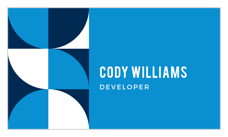 Colorful Geo Block Business Cards