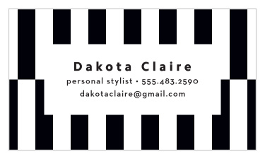 Leave your clients with a memorable reference when you personalize our Checkered Illusion Business Cards!