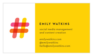 Our Social Hashtag Business Cards are sure to make a name for your business and stand out amongst competitors.