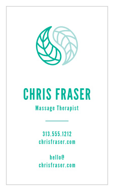 Our Yin Massage Business Cards are perfect with a calm, welcoming look!