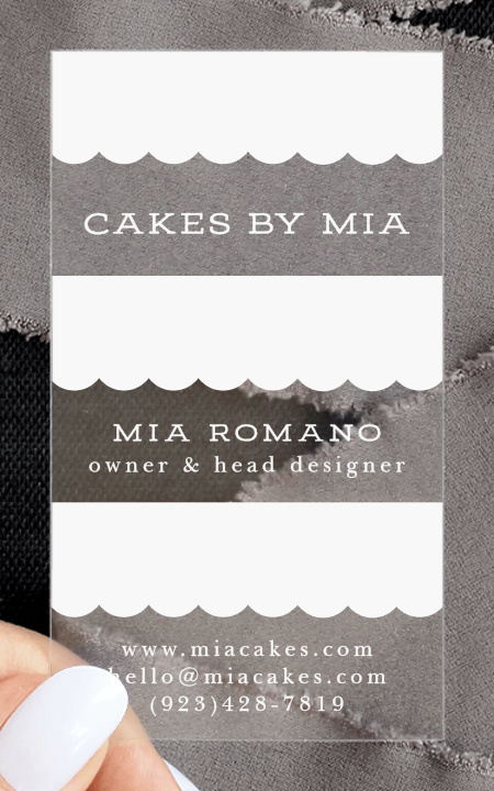 Cake Layers Clear Business Cards