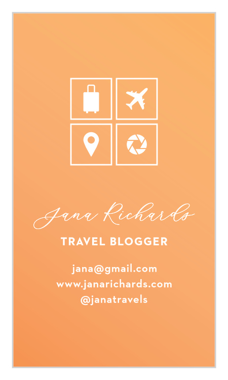 Travel Blogger Business Cards