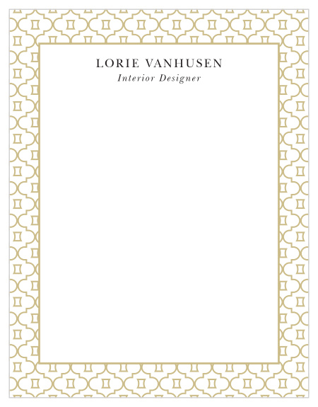 Our Interior Pattern Business Stationery adds a personal touch to your handwritten messages to your clientele and coworkers.