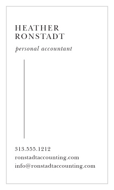 Keep it simple with our Major Minimalist Business Cards!