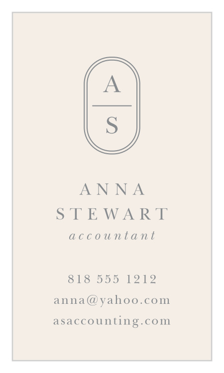 Sophisticated Monogram Business Cards