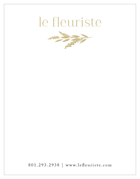 On your handwritten notes to your clients and coworkers, add a personal touch with our Florist Branch Business Stationery. 