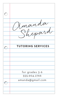 Get prepared for an influx of business with each new school year with our College Ruled Business Cards!