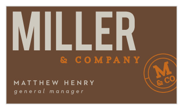 Choose our Miller Brewing Business Cards for all of your brewery business referencing needs!