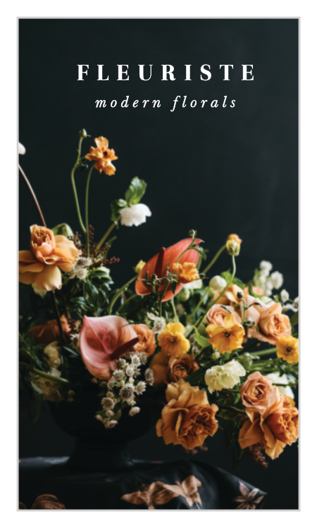 Moody Floral Business Cards