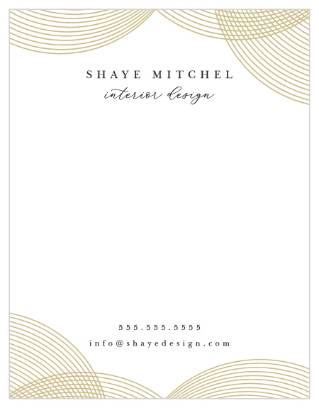 Add a unique touch to your handwritten notes to clients and coworkers with the professional look of our Golden Waves Business Stationery. 