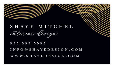 Perfectly represent you and your company with the professional look of our Golden Waves Business Cards.