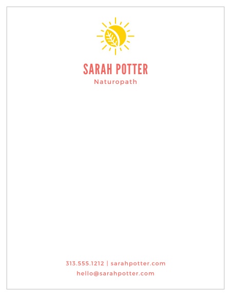 Make a bright impression with our Sunshine Wellness Business Stationery. 