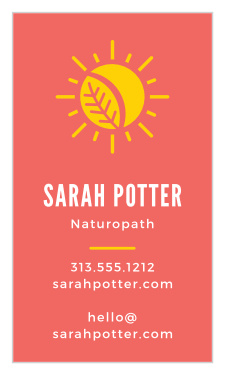Make a bright impression with our Sunshine Wellness Business Cards.