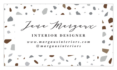 Choose our Silver Composite Business Cards for a simple organic pebbled design.