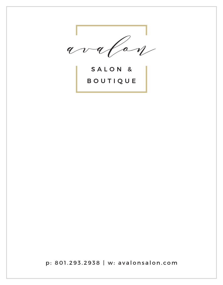 Salon Signature Business Stationery