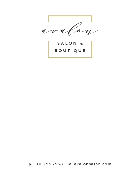Add a personal touch to your handwritten notes to clients and coworkers with the professional look of our Salon Signature Business Stationery.