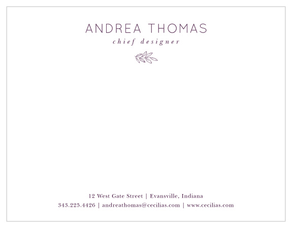 Add some glitz and glam to help assist in your business with our Design Motif Business Stationery!