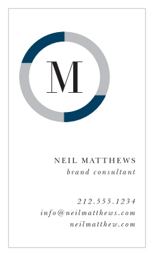 Let your cards represent you as a confident professional with our Offset Initial Business Cards!