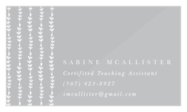 Our Sweet Vines Clear Business Cards are the perfect way to represent yourself in a professional and stand-out way!