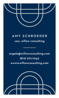 Keep it simple and chic with our Geometric Ovals Business Cards.