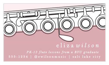 Our Flute Teacher Business Cards are the perfect way to represent yourself and your business in style!
