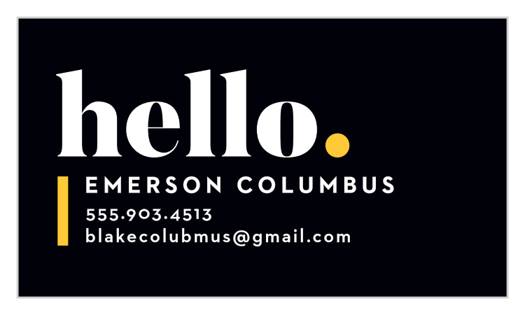 Hello Modern Business Cards