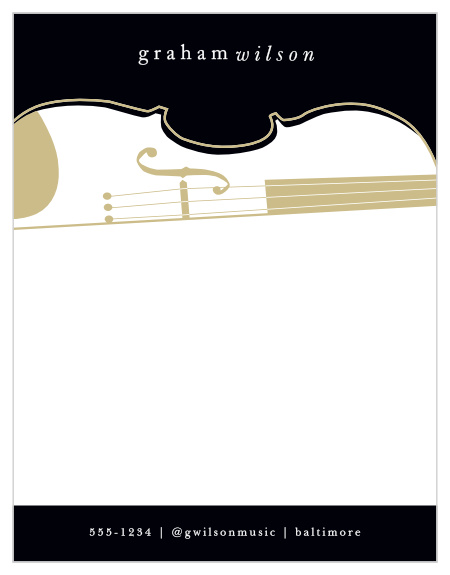 Create a dazzling first impression with our Violin Teach Business Stationery.