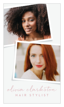 Create a dazzling first impression with our Stylist Portrait Business Cards.
