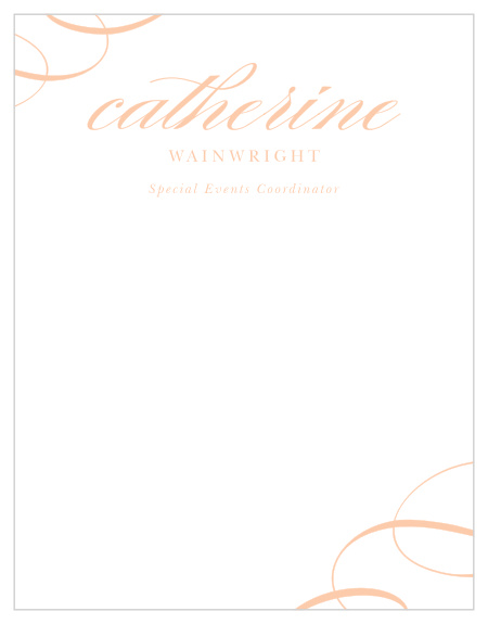 Delicate ribbon wraps the corners of each side of this classic design stationary. Your name or business is centered in a beautiful script font and classic serif font centered at the top of this business stationery. Our Classic Streamers Business Stationery makes an elegant statement. 