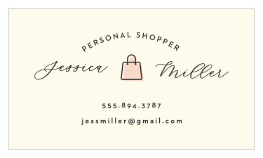 Make a name of yourself and stand out against the competitors with the chic look of our Personal Shopper Business Cards.
