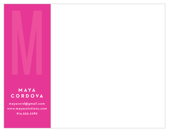 The chic look of our Bold Boss Business Stationery adds a personal touch to your handwritten messages to your clients. 