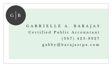 Our Monogram Circle Business Cards are the perfect way to represent yourself and your business in a professional and refreshing manner!