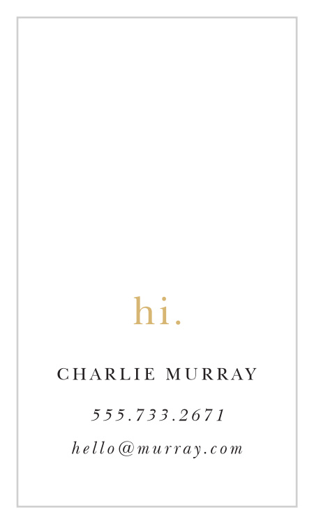 Minimalist Style Business Cards