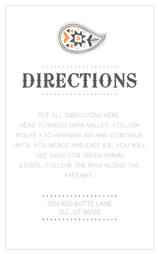 A perfect match for The Modern Paisley Wedding invitation.