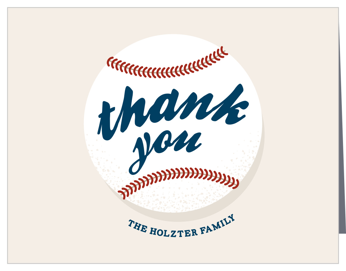 Baseball BBQ Baby Shower Thank You Cards