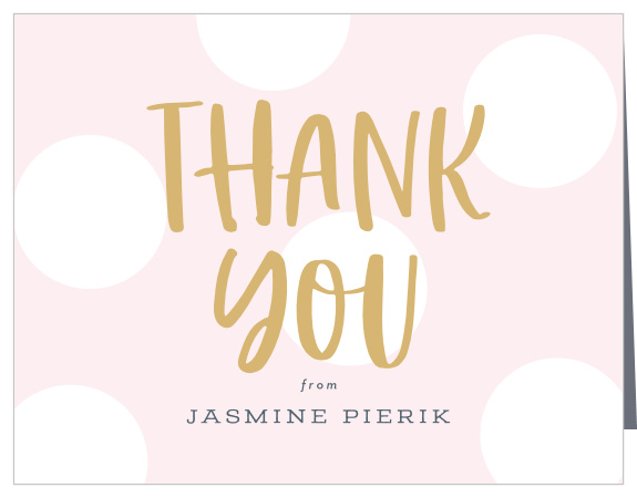 Share your gratitude for the support you received from family and friends with our Polka Dot Baby Shower Thank You Cards. 