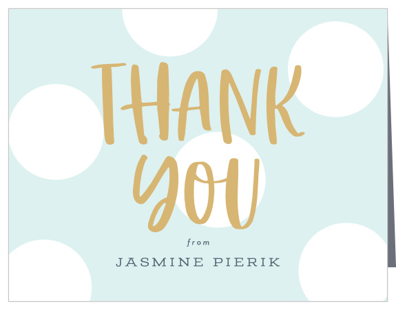 Share your gratitude for the support you received from family and friends with our Polka Dot Baby Shower Thank You Cards.