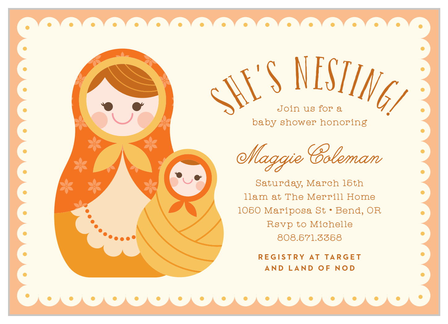 Baby Doll Baby Shower Invitations