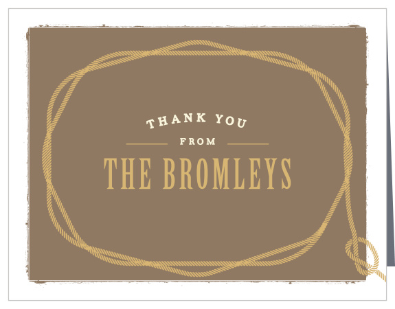 Thank all your friends and family for attending with our Western Lasso Baby Shower Thank You Cards.