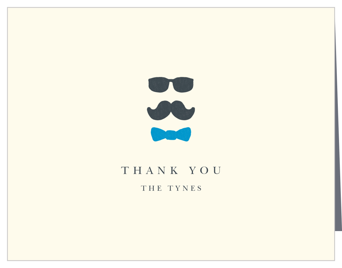 Mustache Bash Baby Shower Thank You Cards