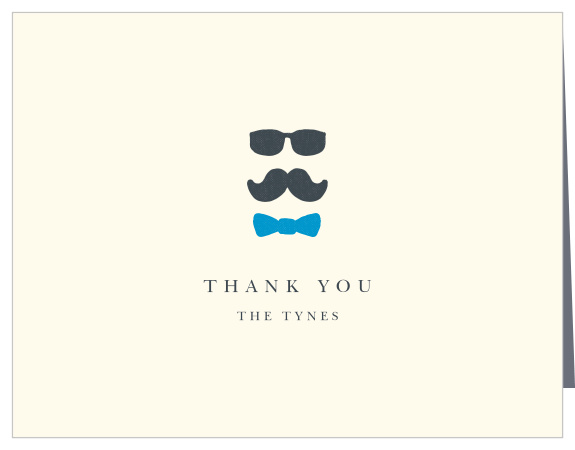 Let your appreciation be known to the family and friends that supported you on your special day with our Mustache Bash Baby Shower Thank You Cards.