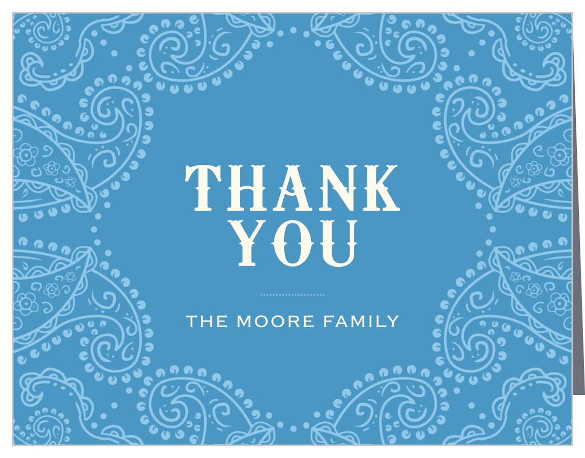 Elektropositief suiker Specialist Floral Bandana Baby Shower Thank You Cards by Basic Invite