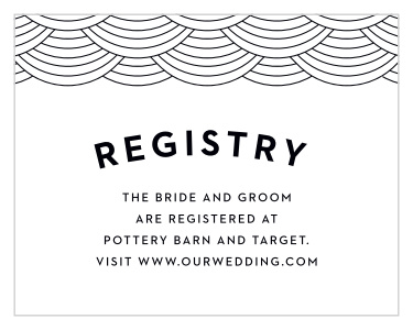 Help your guests get you not only what you need but what you want using the Atlanta Skyline Registry Cards. A scale outlined design begins the page.
