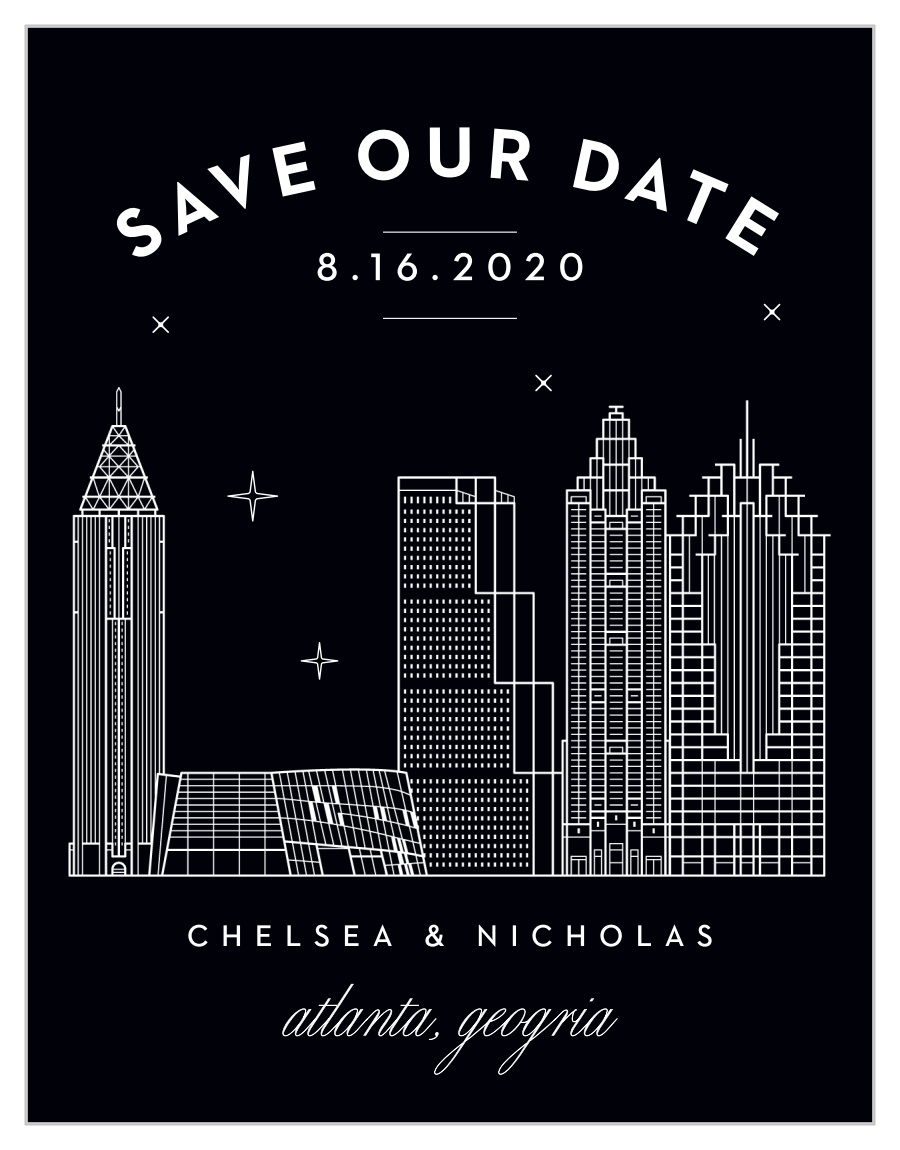 Atlanta Skyline Save the Date Magnets