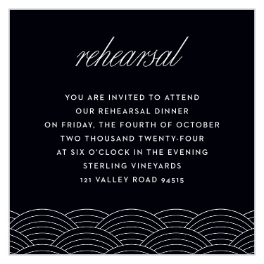 Invite your family and friends to your wedding ceremony with our El Paso Skyline Rehearsal Cards.