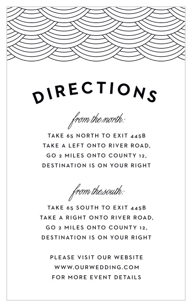 Guide your loved ones to your wedding venue with the minimalist design of our El Paso Skyline Direction Cards.