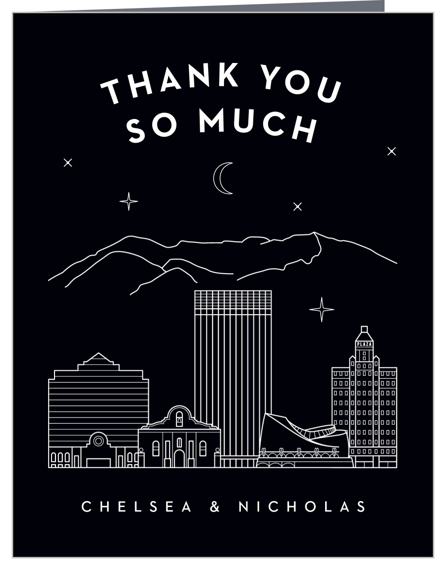 El Paso Skyline Wedding Thank You Cards